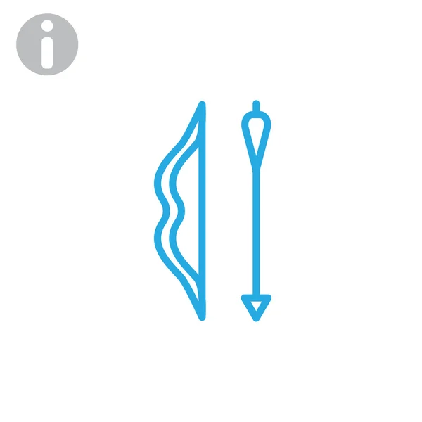 Buig en pijl Ikoon — Stockvector