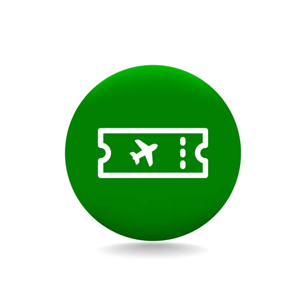 Uçak uçuş bilet simgesi — Stok Vektör