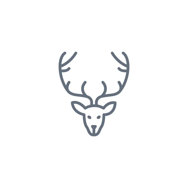 鹿の頭のアイコン — ストックベクタ