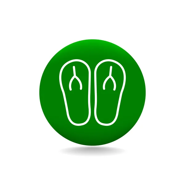 Beach slippers icon — Stock Vector