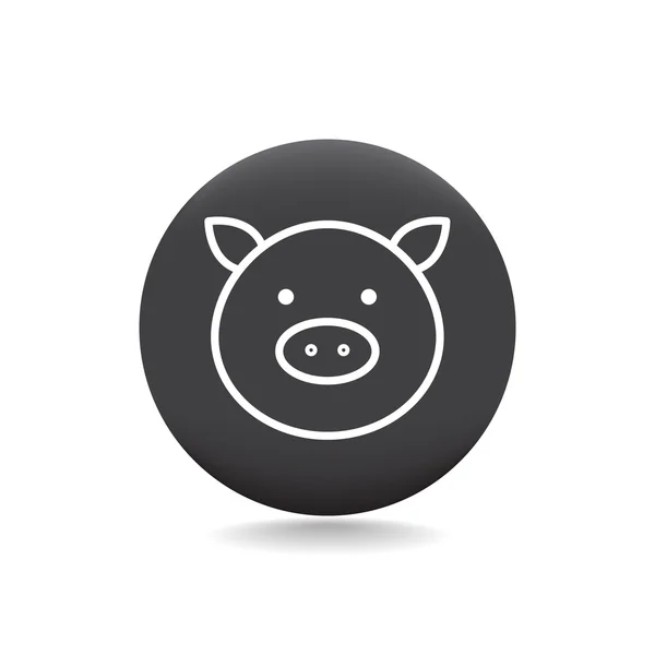 猪的头图标 — 图库矢量图片
