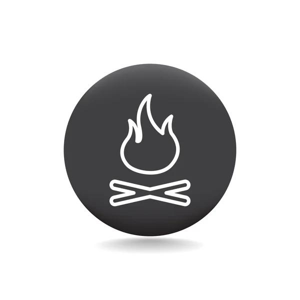 Fuego llamas icono — Vector de stock