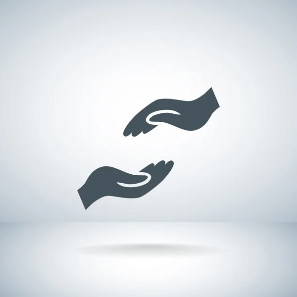 Aide icône mains — Image vectorielle