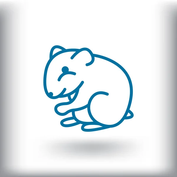 Cute hamster web icon — Stock Vector