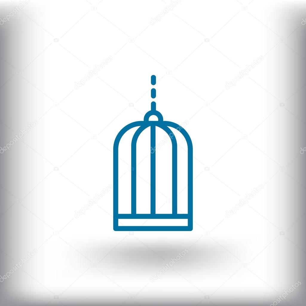 Bird cage icon. vector illustration