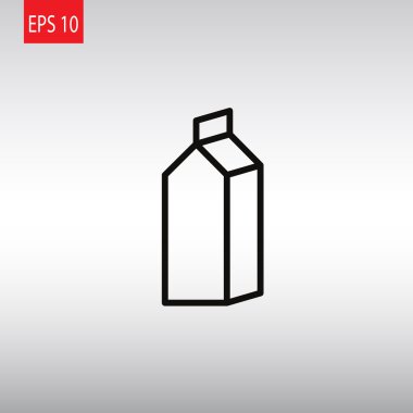 Süt simgesi için ambalaj kapsayıcı