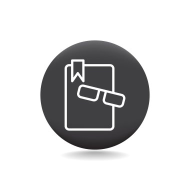 Kitap ve gözlük simgesinin resmi