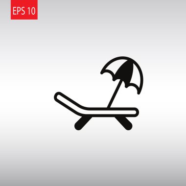 şezlong şemsiye simgesiyle