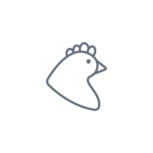 Kip hoofd pictogram — Stockvector