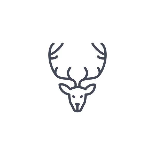 Tête de cerf icône — Image vectorielle