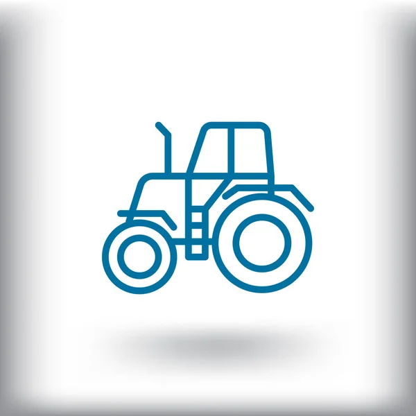 Granja tractor icono — Vector de stock