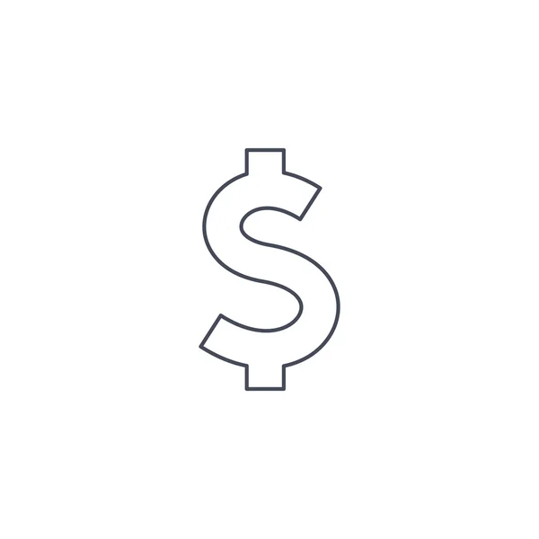 Значок денег - знак доллара — стоковый вектор