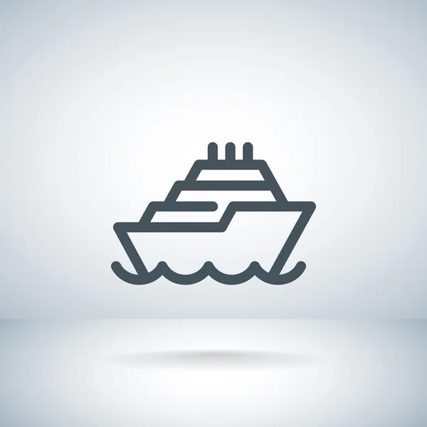 Ícone de transporte navio — Vetor de Stock