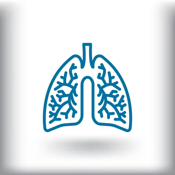 Menselijke longen pictogram — Stockvector