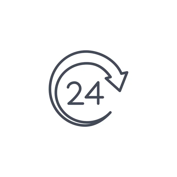 24 hodinová ikona — Stockový vektor