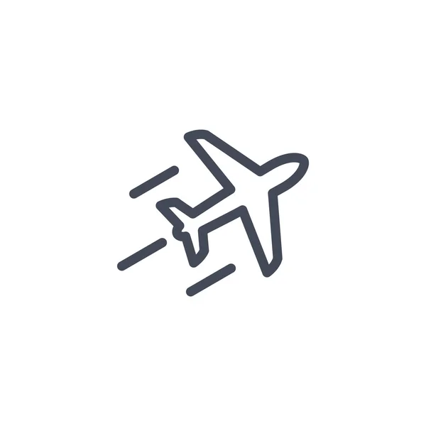 Vliegende vervoer vliegtuig pictogram — Stockvector