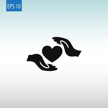 Kalp şekli el simgesi