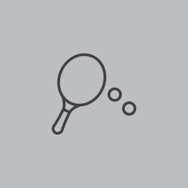 Masa Tenisi raket ve topları simgesi