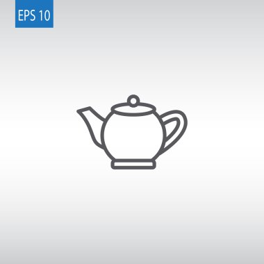 Tablo seramik çaydanlık simgesi