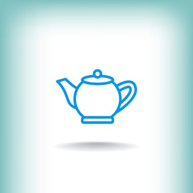 Tablo seramik çaydanlık simgesi