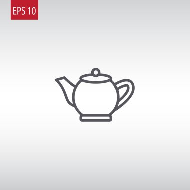 Tablo seramik çaydanlık simgesi