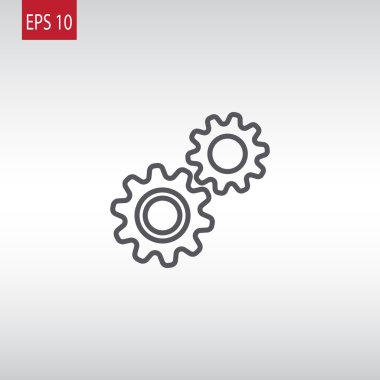 dişli tekerlek mekanizması simgesi