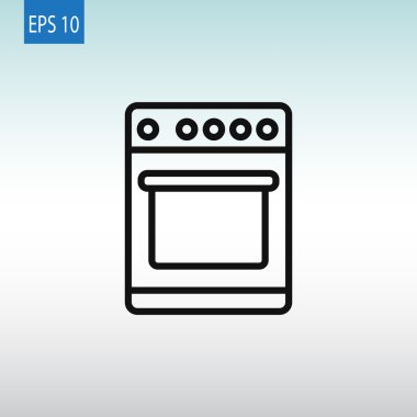 Mutfak sobası simgesi