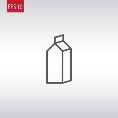 Süt simgesi için ambalaj kapsayıcı