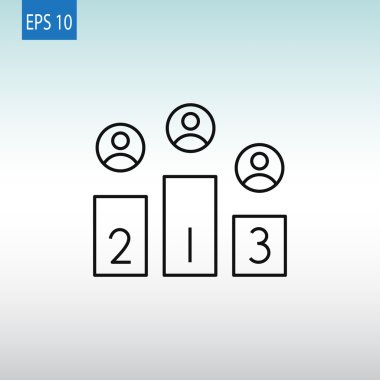 Şampiyon podyum simgesi