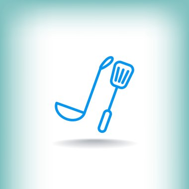 Kepçe ve spatula simgesi