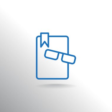 kitap ve gözlük simgesi