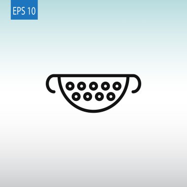 mutfak kevgir kap simgesi