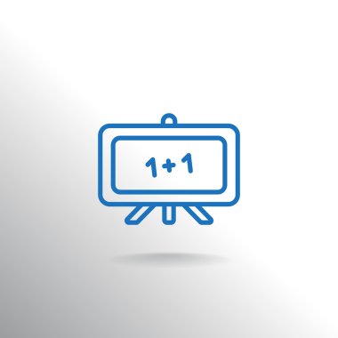 Beyaz tahta simge, düz tasarım