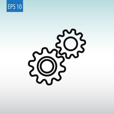 dişli tekerlek mekanizması simgesi