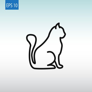 kedi hayvan siluet simge