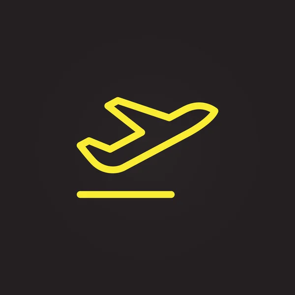 Самолет, икона самолета — стоковый вектор