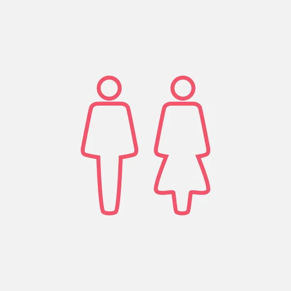 Mannelijke en vrouwelijke wc-pictogram — Stockvector