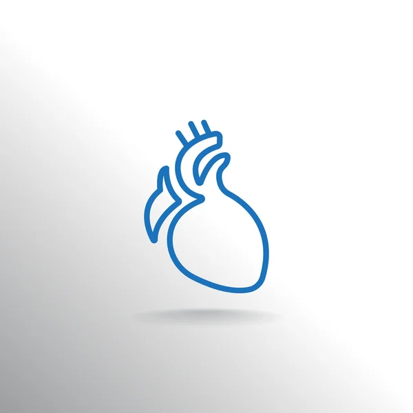 Icône de l'organe cardiaque — Image vectorielle