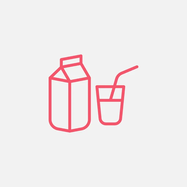Milchglas und Packungssymbol — Stockvektor