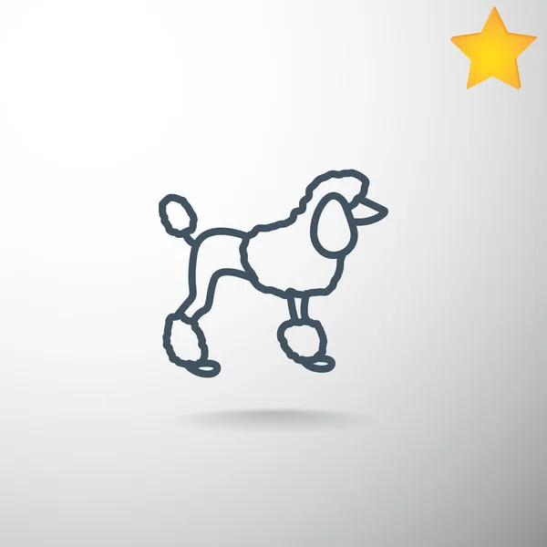 Icona web cane . — Vettoriale Stock