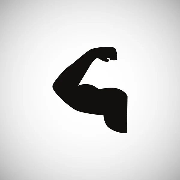 Icône de gymnase avec icône bras humain — Image vectorielle