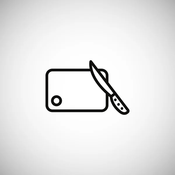 Cuchillo y tablero icono — Vector de stock