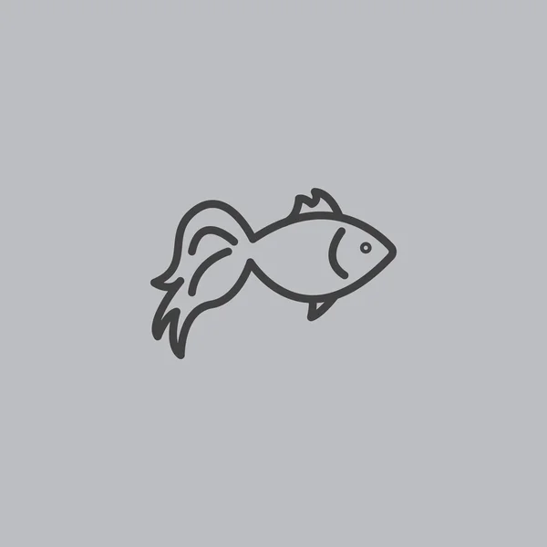 Aquarienfisch-Ikone — Stockvektor