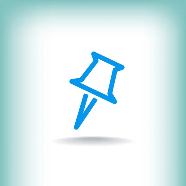 Thumbtack, icono de empuje — Vector de stock