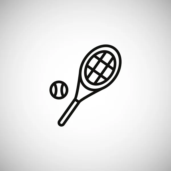 Rakieta tenisowa ikoną kuli — Wektor stockowy