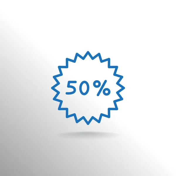 50% percent icon — Stock Vector