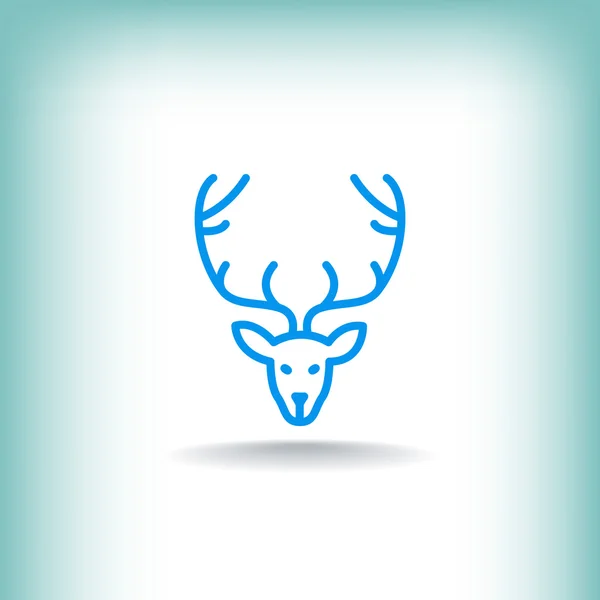Deer head icon — Stock Vector