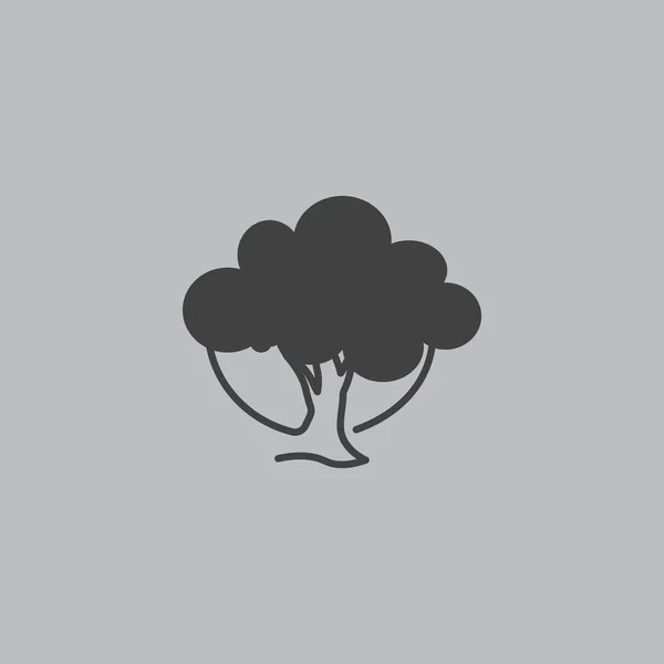 Tree silhouette icon — Stock Vector