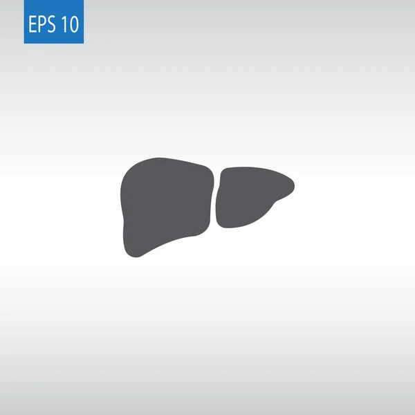 Icono del órgano del hígado humano — Vector de stock