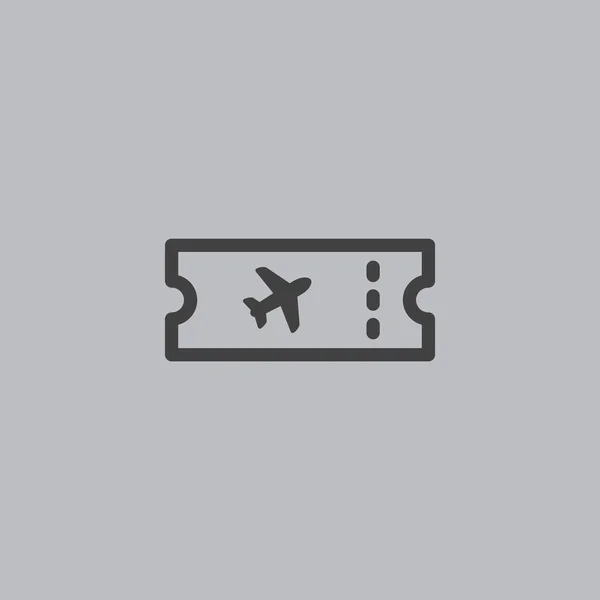 Icono del billete de avión viaje — Vector de stock